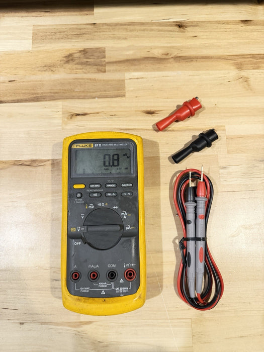 FLUKE 87V TRUE RMS MULTIMETER W/ LEADS - TESTED (SHIPS FAST)