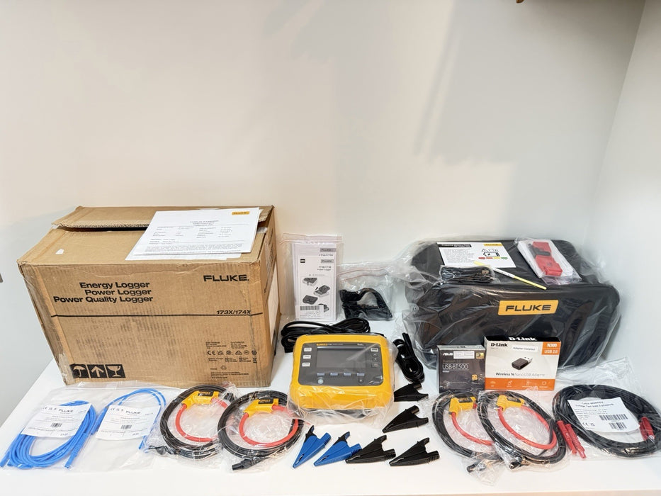 FLUKE 1738 POWER LOGGER KIT 3 PHASE W/ACCESSORIES/CALIBRATED 2026 NEW SHIPS FREE