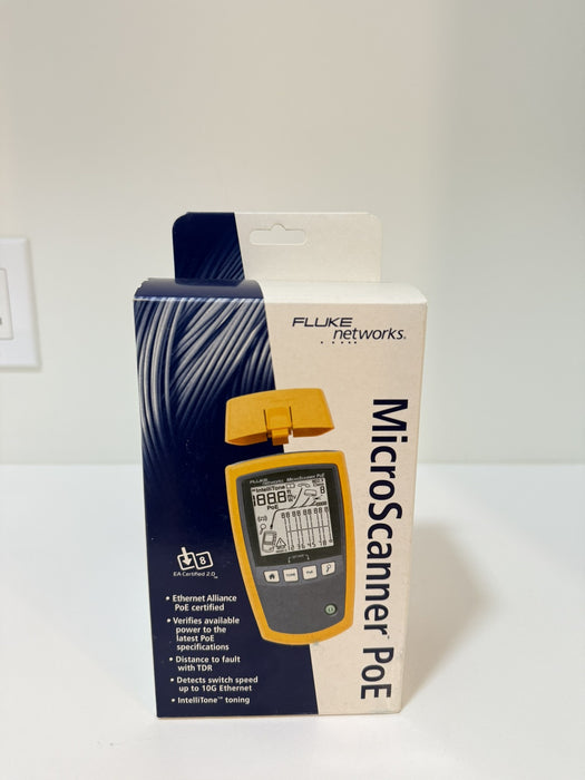 FLUKE NETWORKS MICRO-SCANNER NETWORK CABLE & POE TESTER (NEW) - FREE SHIPPING