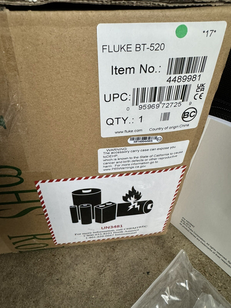 FLUKE BT520 BATTERY ANALYZER KIT
