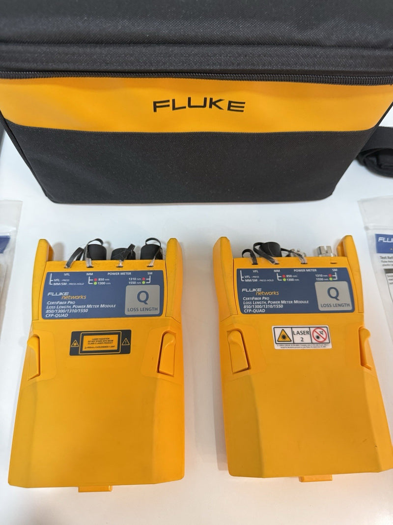 FLUKE NETWORKS CFP-Q CFP-QUAD CERTIFIBER PRO SM MM FIBER OLTS CALIBRATED 2025