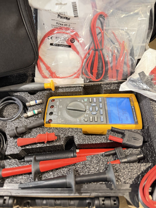 FLUKE 287 AN/GSM-437 DIGITAL MULTIMETER TESTER KIT TESTED