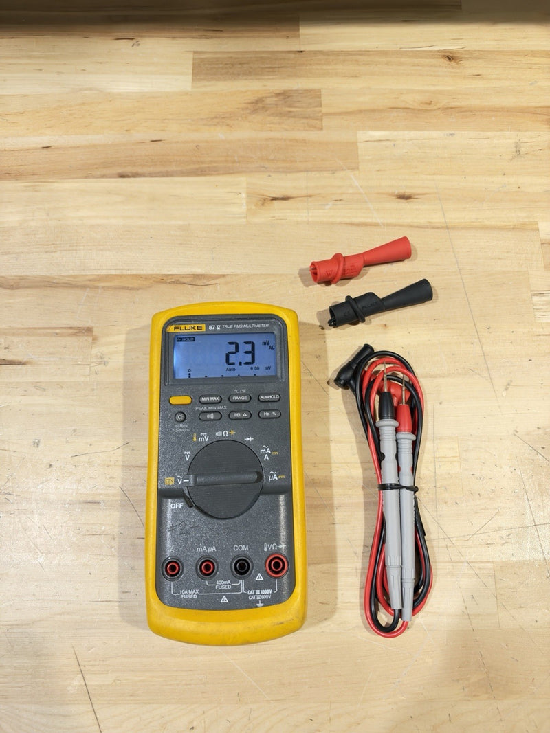 FLUKE 87V TRUE RMS MULTIMETER W/ LEADS (TESTED) SHIPS FAST
