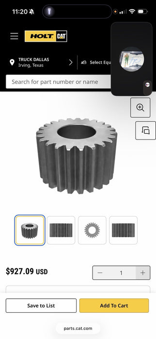 CAT 221-8231 66.27MM TRANSMISSION STEEL PLANET GEAR (NEW SEALED) GENUINE OEM