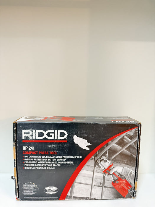 RIDGID RP 241 PRESS TOOL KIT W/ BATTERIES & CHARGER &  1/2" TO 1" PRO PRESS JAWS