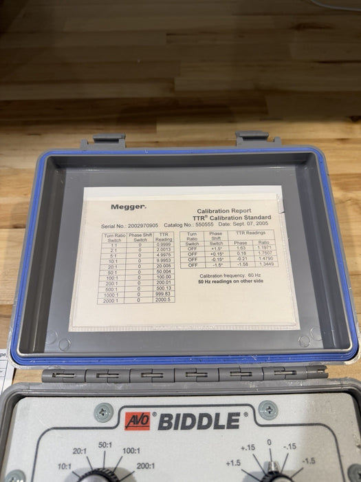 MEGGER AVO BIDDLE 550555 TTR CALIBRATION STANDARD (TESTED) FREE SHIPPING