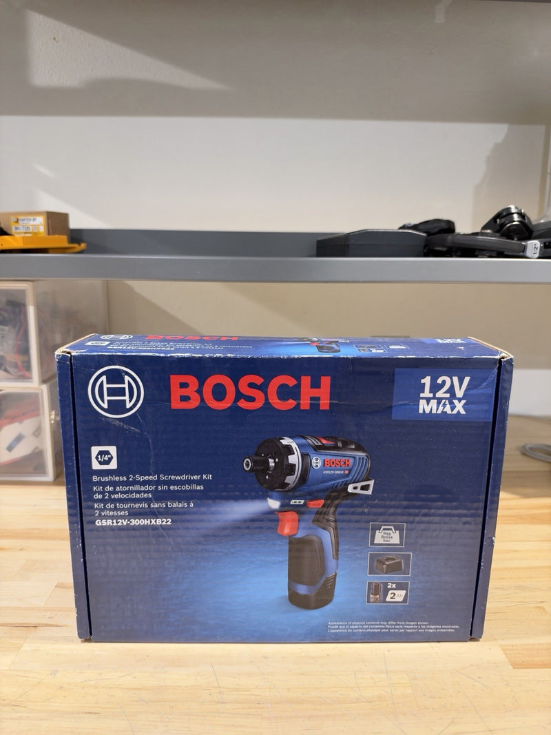BOSCH GSR12V-300HXB22 BRUSHLESS 2 SPEED SCREWDRIVER KIT (NEW SEALED)