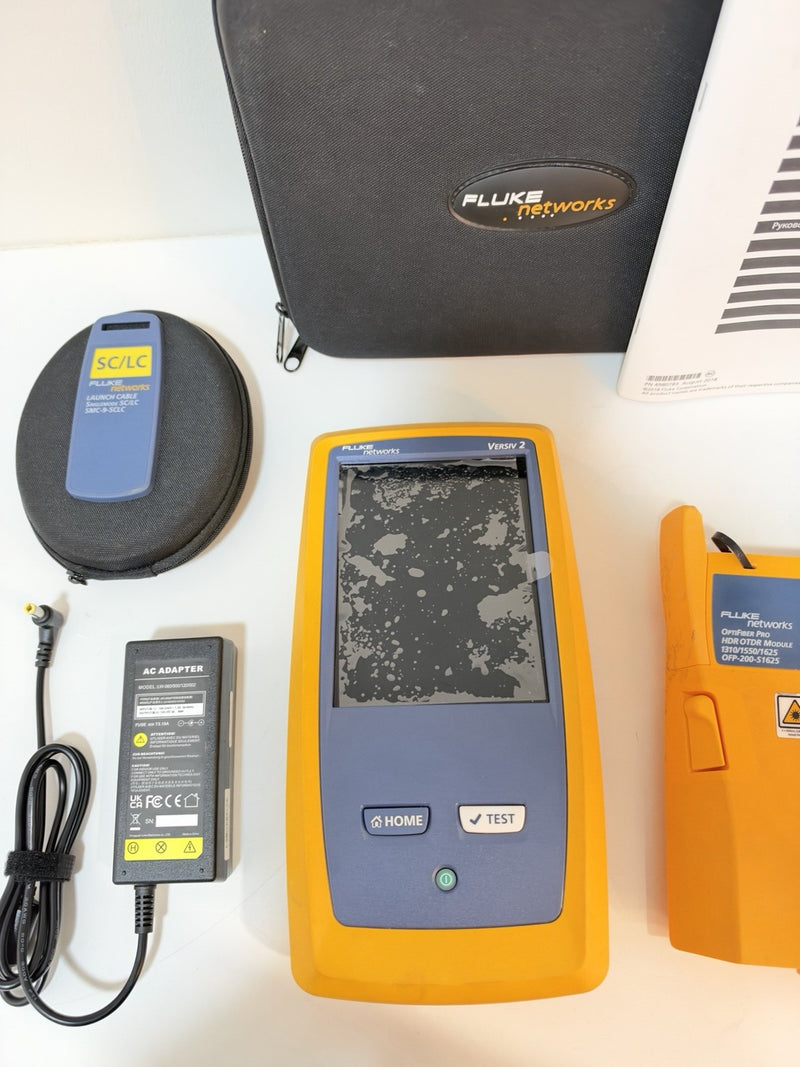 FLUKE OPTIFIBER PRO HDR OTDR KIT (OFP2-200-S1625) SM VERSIV 2 (TESTED)SHIPS FREE