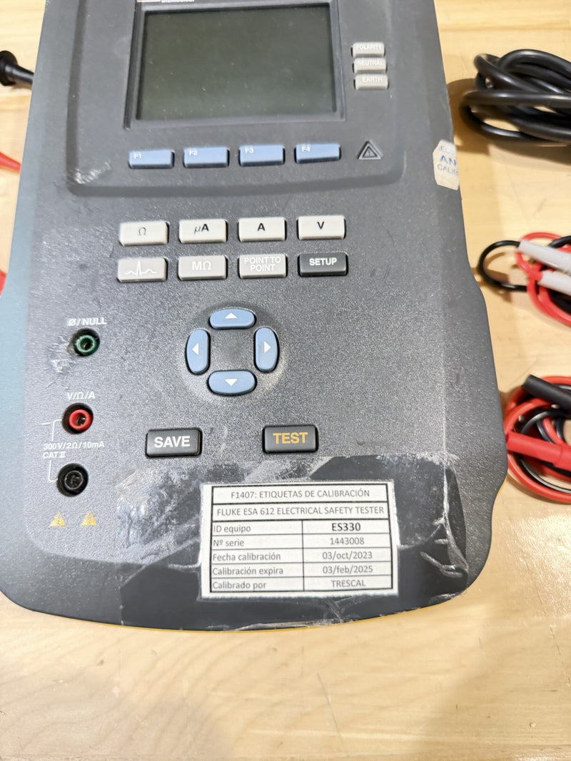 FLUKE ESA615 230V ELECTRICAL SAFETY ANALYZER TESTER WITH LEADS & CHARGER TESTED