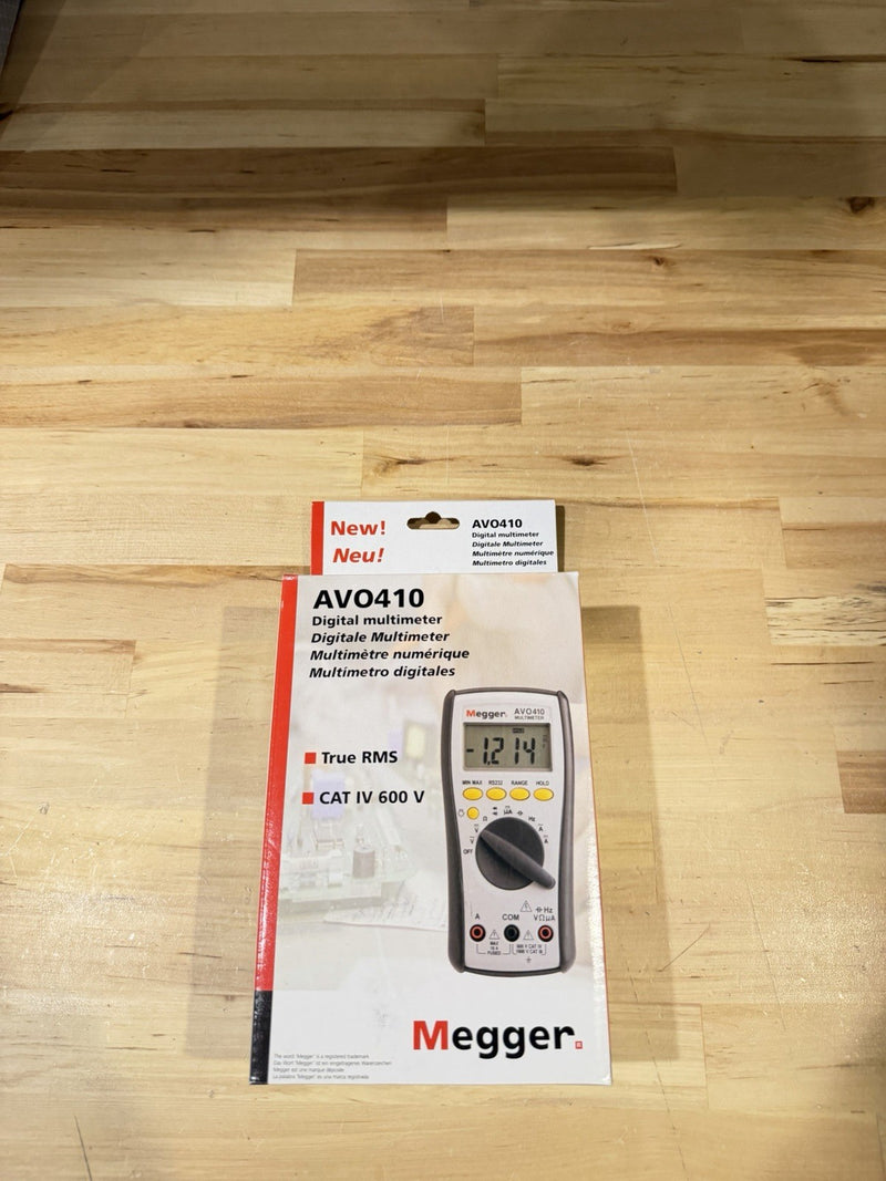 MEGGER AVO410 DIGITAL MULTIMETER TRUE RMS CAT IV 600V WITH LEADS