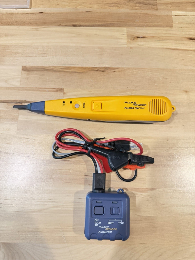FLUKE NETWORKS PRO3000 F60 PROBE & PRO3000 TONER KIT TESTED