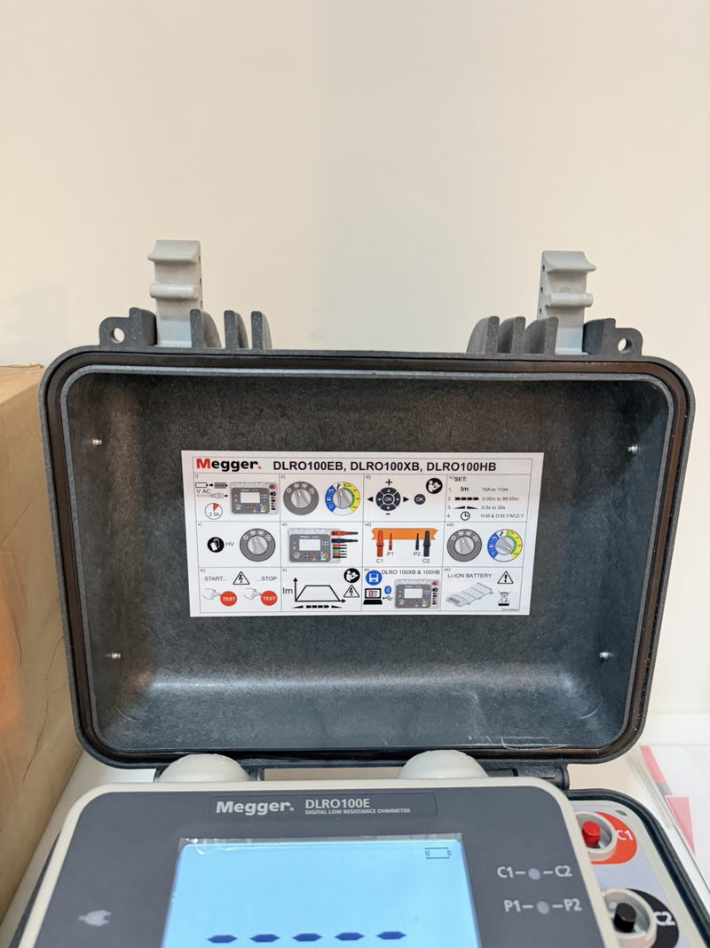 MEGGER DLRO100EB DIGITAL LOW RESISTANCE OHMMETER (NEW FACTORY SEALED) CAL 2026