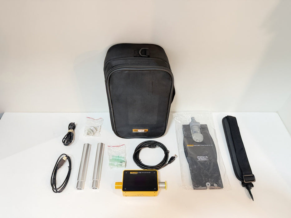 FLUKE BIOMEDICAL VT305 GAS FLOW ANALYZER W/ ACCESSORIES (TESTED) FREE SHIPPING