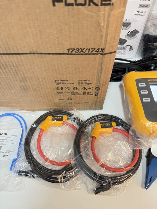 FLUKE 1738 POWER LOGGER KIT 3 PHASE W/ACCESSORIES/CALIBRATED 2026 NEW SHIPS FREE
