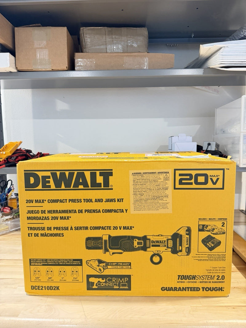 DEWALT (DCE210D2K) 20V MAX COMPACT PREST TOOL & JAW KIT