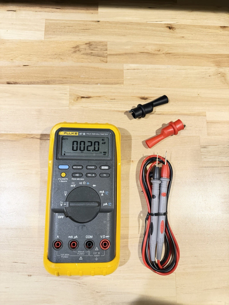 FLUKE 87 III TRUE RMS MULTIMETER WITH LEADS & CLIPS