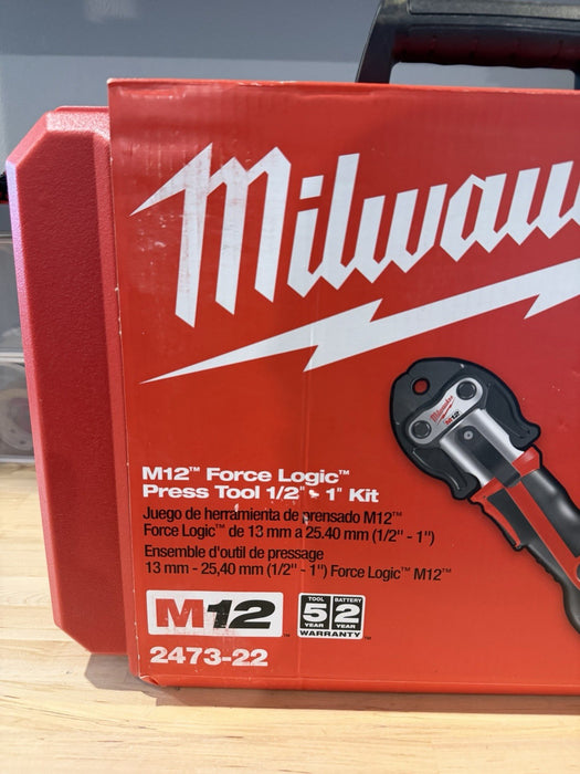 MILWAUKEE 2473-22 M12 FORCE LOGIC PRESS TOOL 1/2" - 1" KIT (NEW FACTORY SEALED)