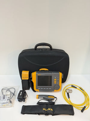 FLUKE 810 VIBRATION TESTER WITH TACHOMETER & TRIAXIAL ACCELEROMETER & CASE TESTED