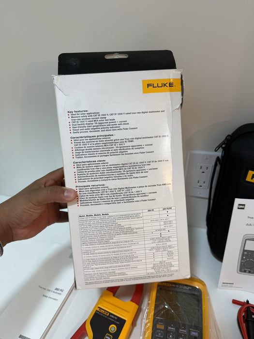 FLUKE 283 FC/PV SOLAR DIGITAL MULTIMETER & WIRELESS CURRENT CLAMP NEW MFD-2025