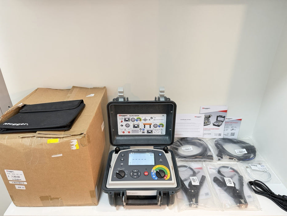 MEGGER DLRO10HDX DIGITAL LOW RESISTANCE OHMMETER KIT(NEW FACTORY SEALED)CAL 2025