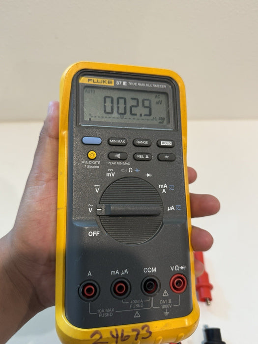 FLUKE 87 III TRUE RMS MULTIMETER W/LEADS & CLIPS - SHIPS FAST (CALIBRATED 2027)