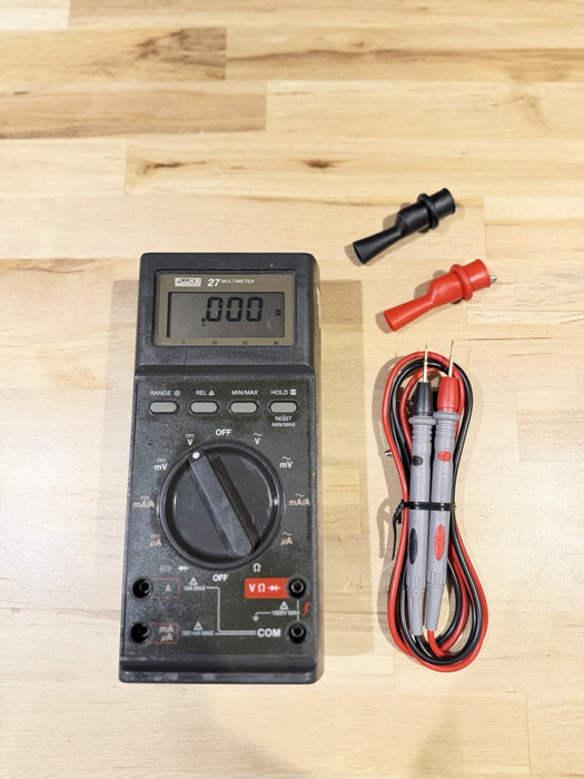 FLUKE 27 DIGITAL MULTIMETER W/LEADS - SHIPS FAST