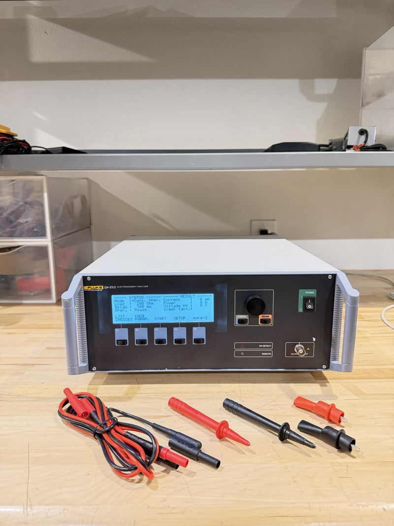 FLUKE QA-ES II ELECTROSURGERY ANALYZER W/ LEADS & CLIPS (TESTED) FREE SHIPPING