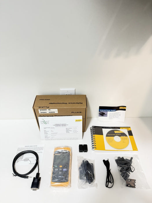 FLUKE 1524 REFERENCE THERMOMETER W/ PROBE & BAG (TESTED) FREE SHIPPING