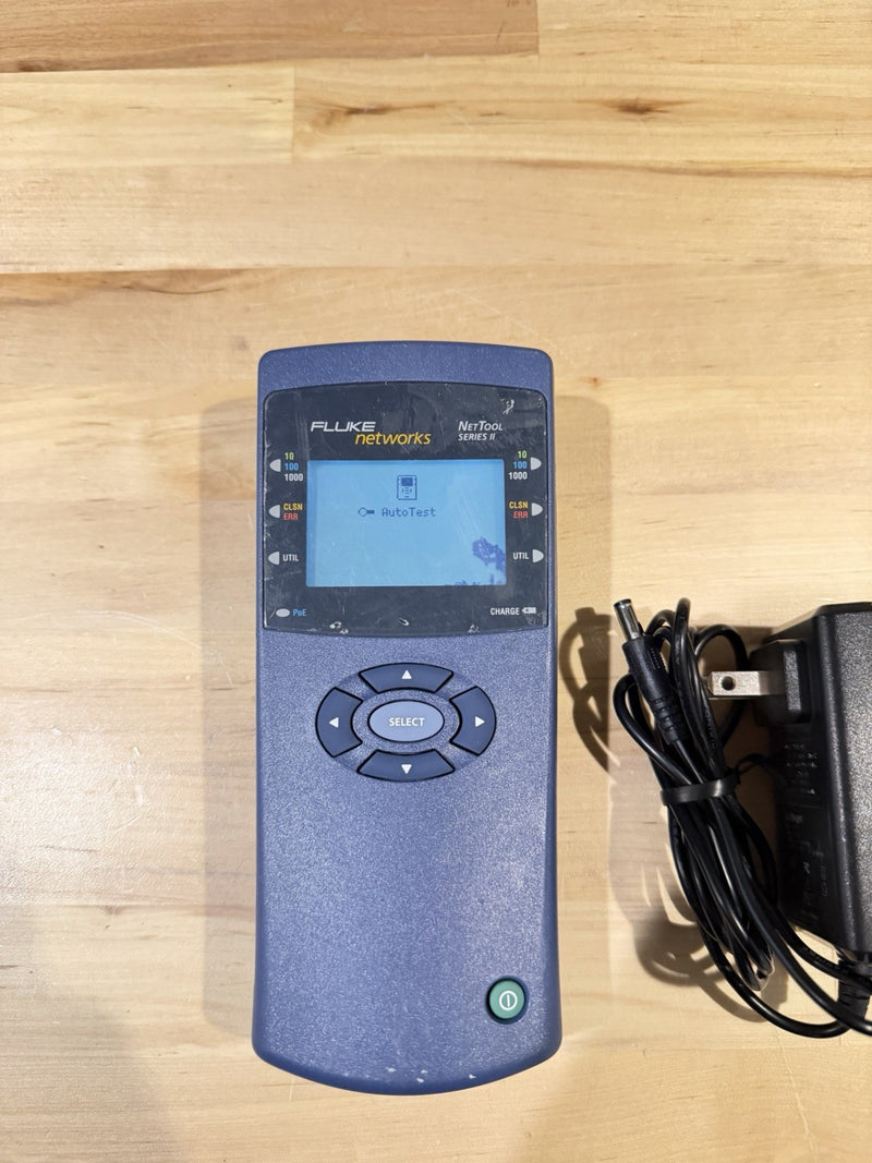 FLUKE NETWORKS NET TOOL SERIES II WITH CHARGER TESTED