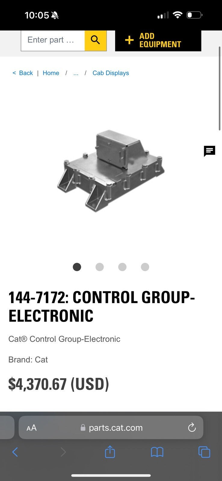 CAT 144-7172 CONTROL GP