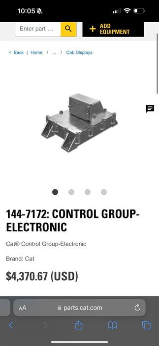 CAT 144-7172 CONTROL GP
