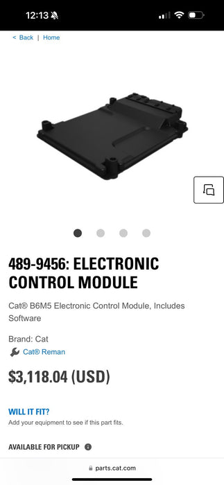 CAT 489-9456 ELECTRONIC CONTROL MODULE