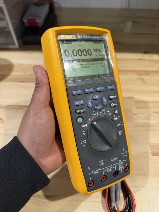 FLUKE 289 TRUE RMS ELECTRONIC LOGGING DIGITAL MULTIMETER WITH LEADS & CLIPS #6