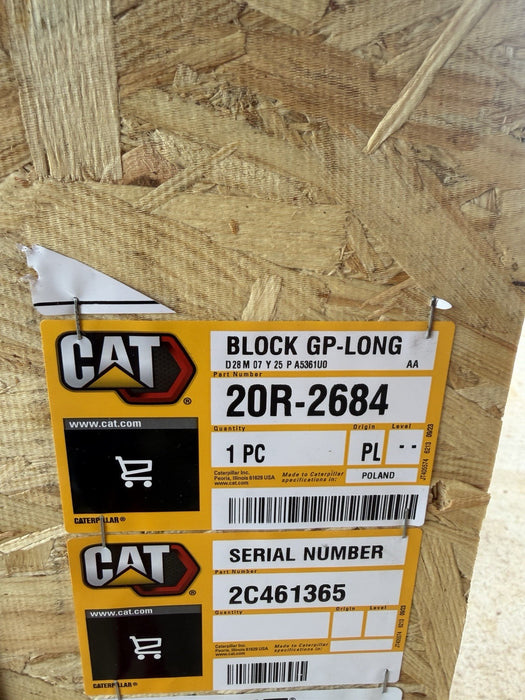CAT 20R-2684 C4.4 LONG BLOCK KIT (NEW SEALED) - GENUINE OEM / SHIPS FREE