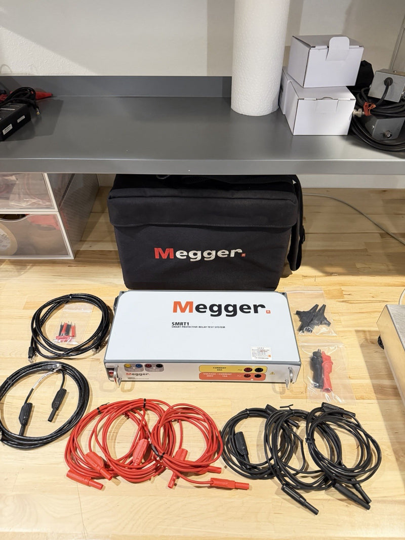 MEGGER SMRT 1 SMART PROTECTIVE RELAY TEST SYSTEM CALIBRATED 2026 WITH CABLES