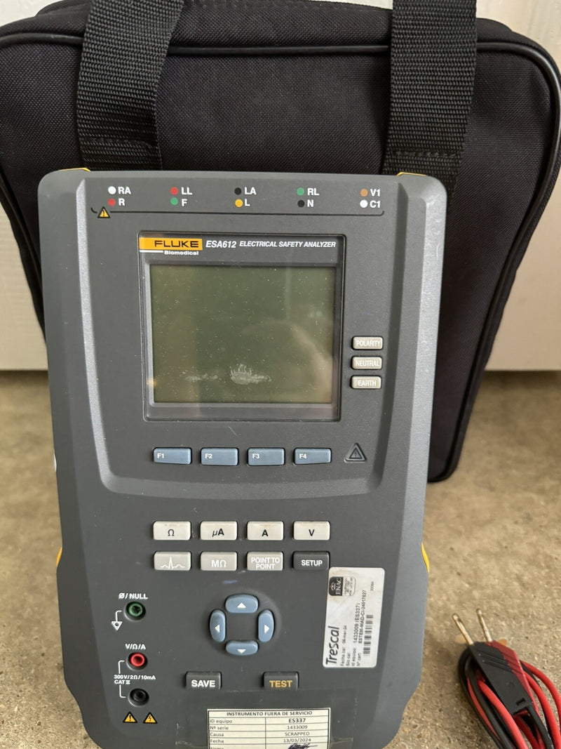 FLUKE BIOMEDICAL ESA612 230V EU ELECTRICAL SAFETY ANALIZER CALIBRATED 2024