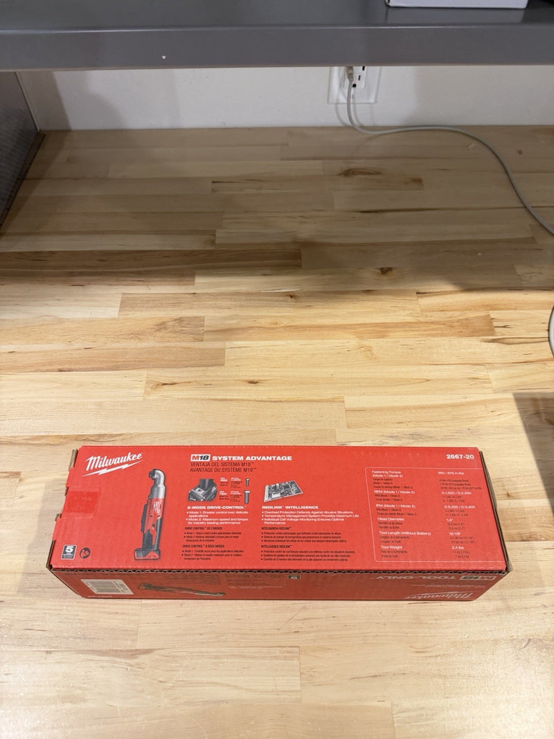 MILWAUKEE 2667-20 M18 2-SPEED 1/4" RIGHT ANGLE IMPACT DRIVER TOOL ONLY