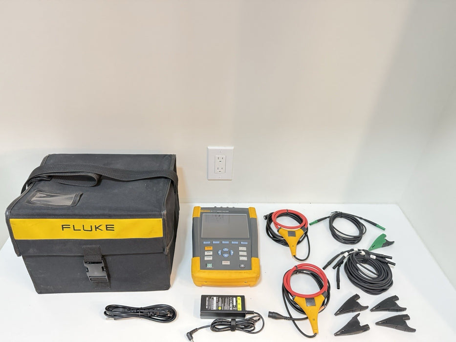 FLUKE 434 SERIES II ENERGY ANALYZER WITH ACCESSORIES TESTED