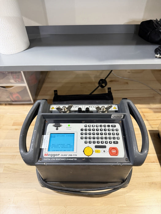MEGGER DLRO 200-115 DIGITAL LOW RESISTANCE OHMMETER TESTED