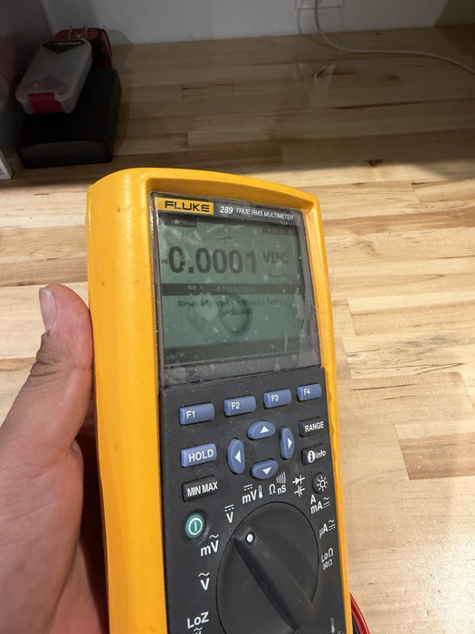 FLUKE 289 TRUE RMS ELECTRONIC LOGGING DIGITAL MULTIMETER WITH LEADS & CLIPS #6
