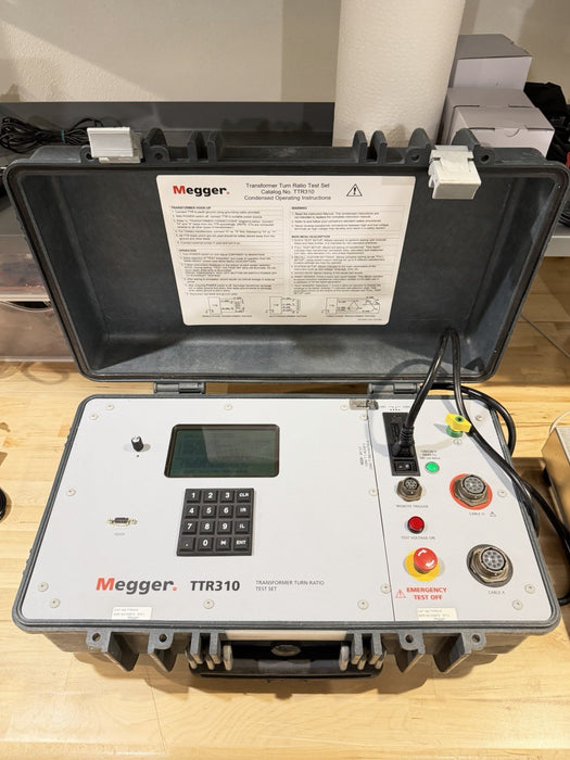 MEGGER TTR310 THREE PHASE TRANSFORMER TURNS RATIO TESTER TESTED