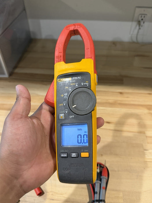 FLUKE 376FC WIRELESS TRUE RMS AC/DC CLAMP METER W/LEADS - SHIPS FAST