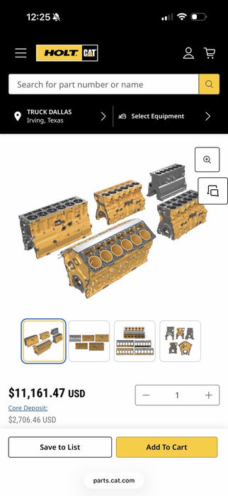 CAT 20R-2684 C4.4 LONG BLOCK KIT (NEW SEALED) - GENUINE OEM / SHIPS FREE