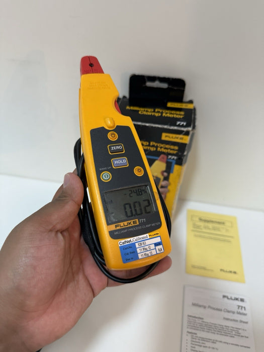 FLUKE 771 MILLIAMP PROCESS CLAMP METER WITH BAG & MANUALS