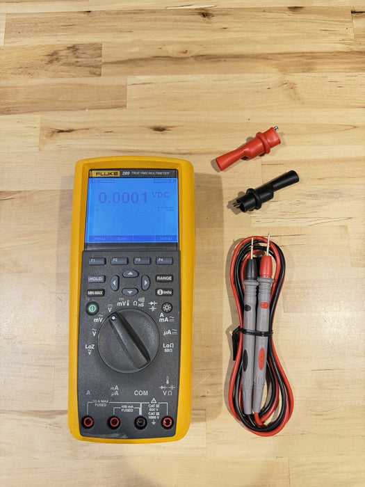 FLUKE 289 TRUE RMS ELECTRONIC LOGGING DIGITAL MULTIMETER W/ LEADS & CLIPS #7