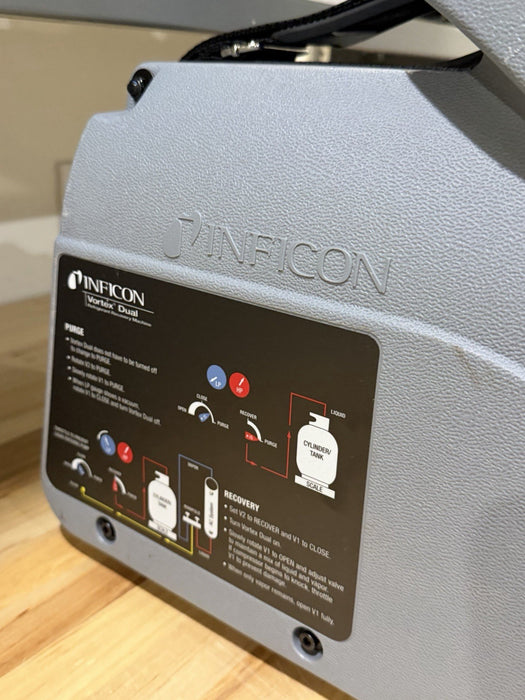 INFICON VORTEX DUAL REFRIGERANT RECOVERY MACHINE 714-202-G1 (TESTED) SHIPS FAST