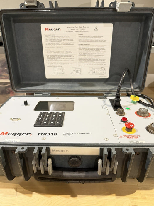MEGGER TTR310 THREE PHASE TRANSFORMER TURNS RATIO TESTER TESTED