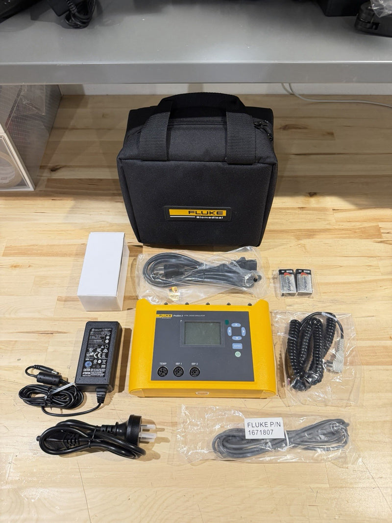 FLUKE BIOMEDICAL PROSIM 2 VITAL SIGNS SIMULATOR W/ ACCESSORIES (NEW)