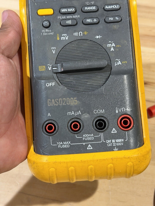FLUKE 87V TRUE RMS MULTIMETER W/ LEADS - TESTED (SHIPS FAST)