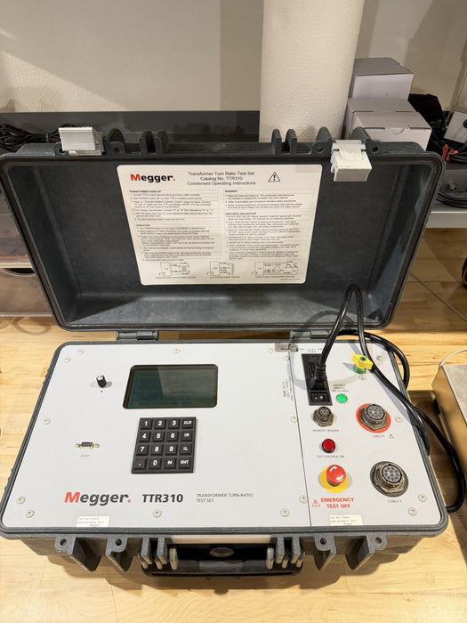 MEGGER TTR310 THREE PHASE TRANSFORMER TURNS RATIO TESTER TESTED